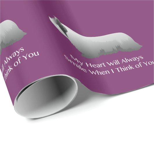 Skye Terrier Thinking of You Design Cadeaupapier (Rol Hoek)