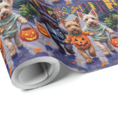 Skye Terrier Trick-or-Treating Halloween Costumes Cadeaupapier (Rol Hoek)