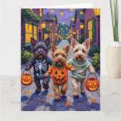 Skye Terrier Trick-or-Treating Halloween Costumes Kaart (Voorkant)