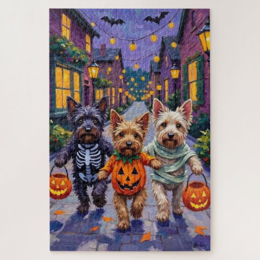 Skye Terrier Trick-or-Treating Halloween Costumes Legpuzzel (Verticaal)