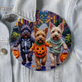 Skye Terrier Trick-or-Treating Halloween Kostuums Ronde Button 6,0 Cm (In situ)