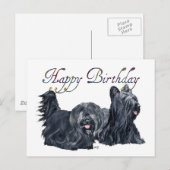 Skye Terrier Verjaardagskaarten Briefkaart (Voorkant / Achterkant)
