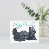 Skye Terrier Verjaardagskaarten Briefkaart (Staand voorkant)