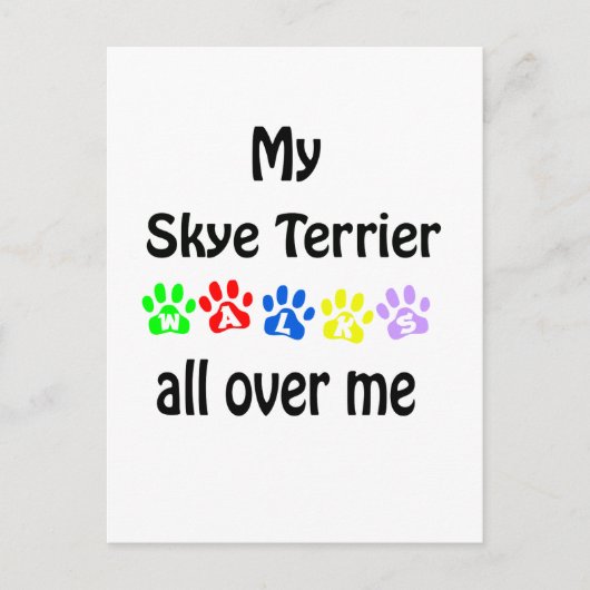 Skye Terrier wandelingen ontwerp Briefkaart (Voorkant)
