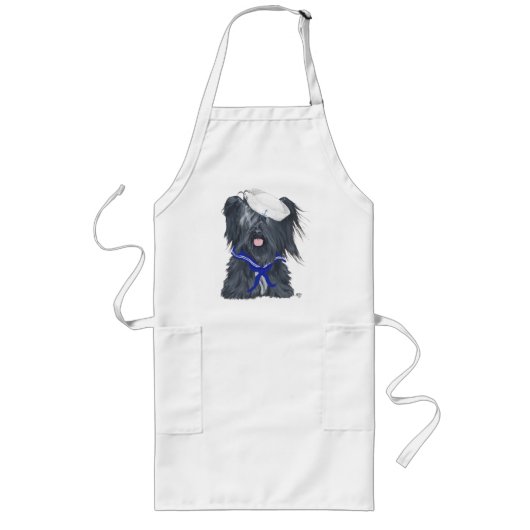 Skye Terrier Zeiler Lang Schort (Voorkant)