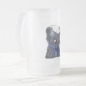 Skye Terrier Zeiler Matglas Bierpul (Voorkant links)