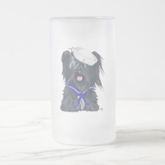Skye Terrier Zeiler Matglas Bierpul (Center)