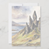 Skye Watercolor Invitation Kaart (Achterkant)