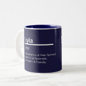 Skyla Gepersonaliseerde Naam Koffiemok Tweekleurige Koffiemok (Voorkant links)