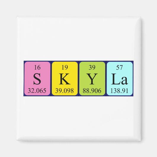 Skyla periodieke lijstnaam magnet (Voorkant)