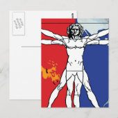 Skylab 2 Vitruvian Man Missie Patch Logo Briefkaart (Voorkant / Achterkant)