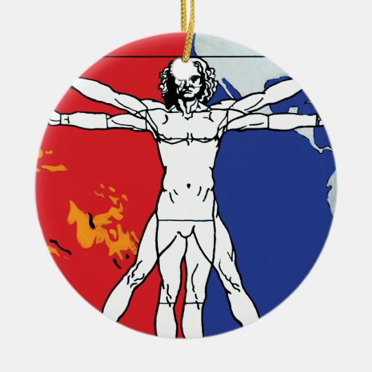 Skylab 2 Vitruvian Man Missie Patch Logo Keramisch Ornament (Voorkant)