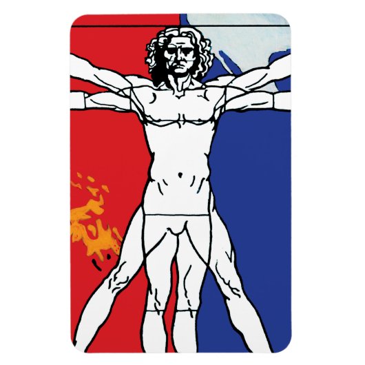Skylab 2 Vitruvian Man Missie Patch Logo Magneet (Verticaal)