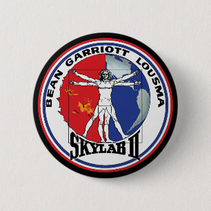 Skylab 2 Vitruvian Man Missie Patch Logo Ronde Button 5,7 Cm