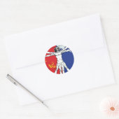 Skylab 2 Vitruvian Man Missie Patch Logo Ronde Sticker (Envelop)
