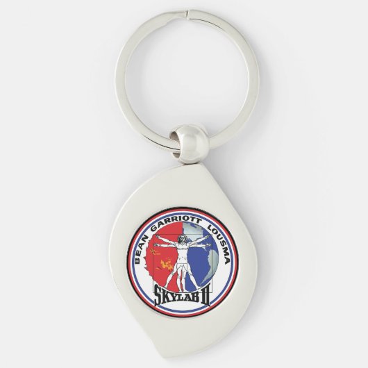 Skylab 2 Vitruvian Man Missie Patch Logo Sleutelhanger (Voorkant)