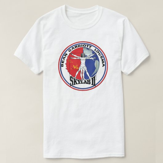 Skylab 2 Vitruvian Man Missie Patch Logo T-shirt (Design voorkant)