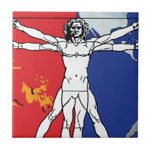 Skylab 2 Vitruvian Man Missie Patch Logo Tegeltje