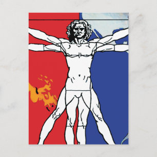 Skylab 2 Vitruvian Man Mission Patch Logo Briefkaart