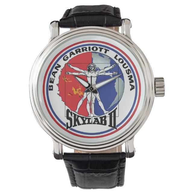 Skylab 2 Vitruvian Man Mission Patch Logo Horloge (Voorkant)