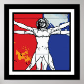 Skylab 2 Vitruvian Man Mission Patch Logo Poster (Voorkant)