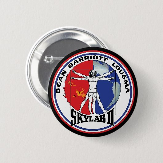 Skylab 2 Vitruvian Man Mission Patch Logo Ronde Button 5,7 Cm (Voorkant /achterkant)