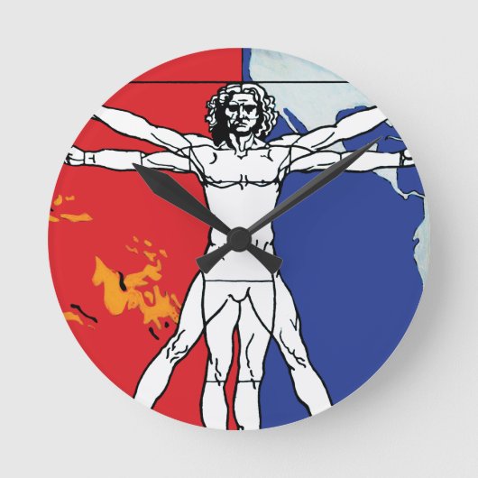 Skylab 2 Vitruvian Man Mission Patch Logo Ronde Klok (Voorkant)