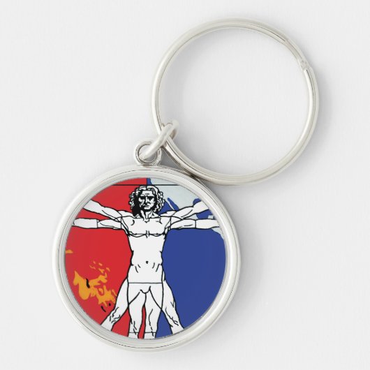 Skylab 2 Vitruvian Man Mission Patch Logo Sleutelhanger (Voorkant)
