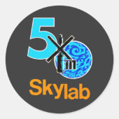 Skylab 50e Jubileum Shirt Ronde Sticker (Voorkant)