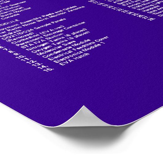 Skylab blauwdruk poster (Hoek)