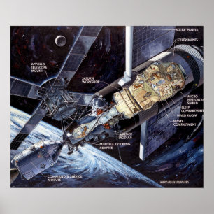 Skylab met Command/Service Module Poster