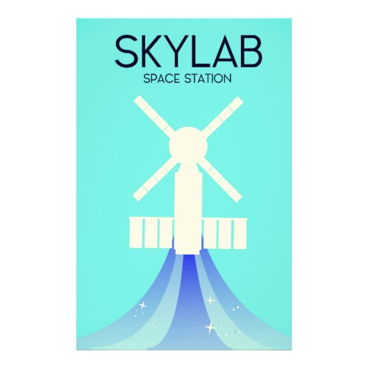 Skylab-ruimtestation ruimte kunst foto afdruk (Voorkant)