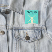 Skylab-ruimtestation ruimte kunst vierkante button 5,1 cm (In situ)