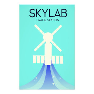 Skylab Space Station Space Art Foto Afdruk