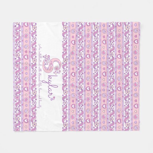 Skylar aangepaste naam betekent letter s monogram fleece deken (Voorkant (Horizontaal))