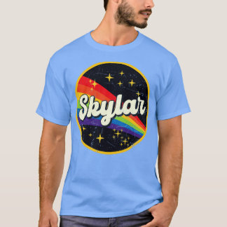 Skylar regenboog in ruimte  grunge stijl t-shirt