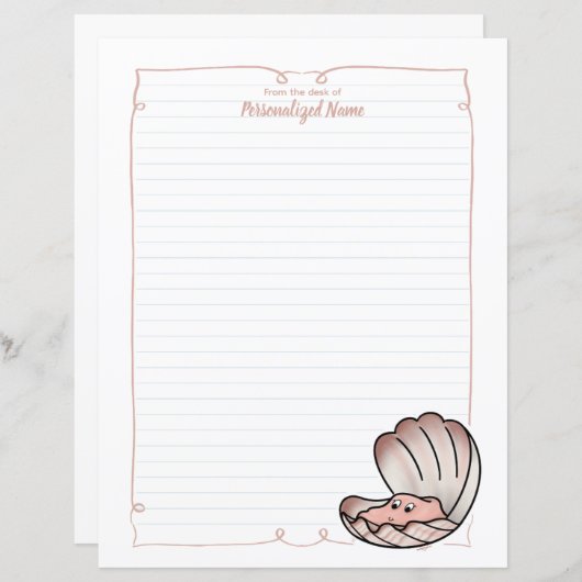 Skylar Scallop beklede papieren vellen (Voorkant / Achterkant)