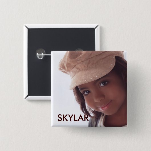 SKYLAR VIERKANTE BUTTON 5,1 CM (Voorkant /achterkant)
