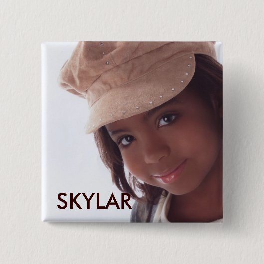 SKYLAR VIERKANTE BUTTON 5,1 CM (Voorkant)