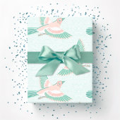 Skylark in Teal and Flamingo Cadeaupapier