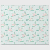 Skylark in Teal and Flamingo Cadeaupapier (Vlak)