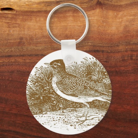 Skylark Woodcut Sleutelhanger (Voorkant)