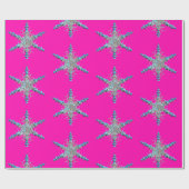 Skyler Magische Snowflake Unieke Kerstmis Cadeaupapier (Vlak)