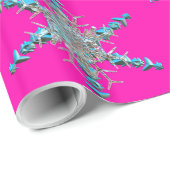 Skyler Magische Snowflake Unieke Kerstmis Cadeaupapier (Rol Hoek)