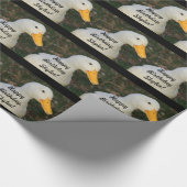 Skyler's verjaardag, schattige, witte eend, cadeau cadeaupapier (Hoek)