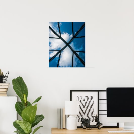 Skylight en Clouds Poster (Thuiskantoor)