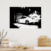 Skyline achterste Uitzicht Poster (Keuken)