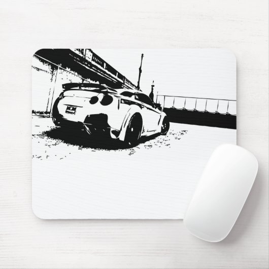 Skyline Achterste Uitzicht Shot. Muismat (Met muis)