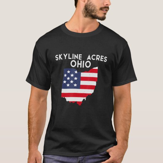 Skyline Acres Ohio USA State America Travel Ohioan T-shirt (Voorkant)
