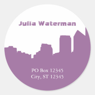 Skyline Adres Label Sticker